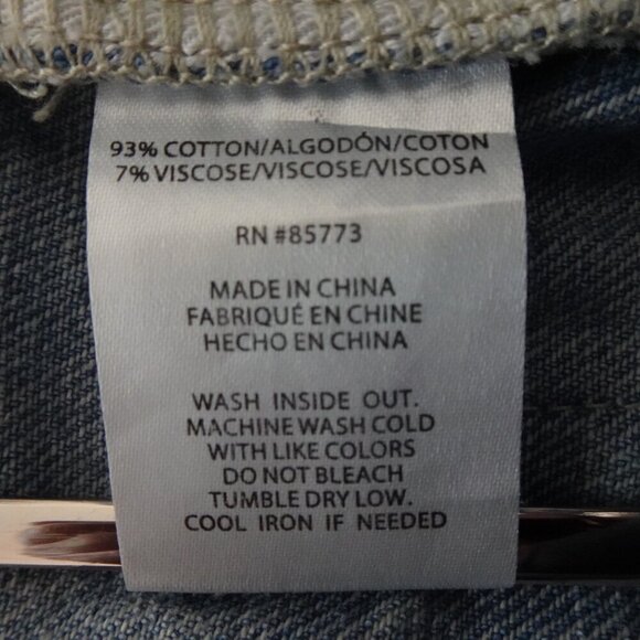 O'Neill Cropped Jeans Women's Size 29 Blue Distressed Denim Button Fly Straight - Picture 11 of 11